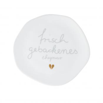 Hochzeit. Kleiner Teller "Frisch gebackenes Ehepaar"