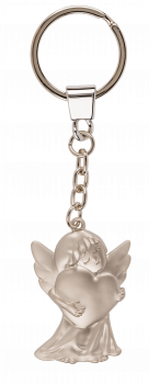 Metall-Schlüsselanhänger, Schutzengel, ca. 5 cm, Liebe, Herz