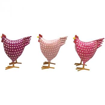 Huhn, bunt, Metall