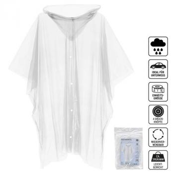 Regenponcho, Mantel mit Knopfleiste