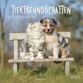 Wandkalender Tierfreundschaften - Familientimer 2024