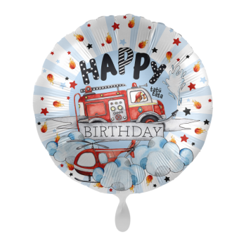 Ballon - Feuerwehr Happy Birthday - tatü tata - Hubschrauber