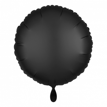 Ballon Rund - Satin - Schwarz