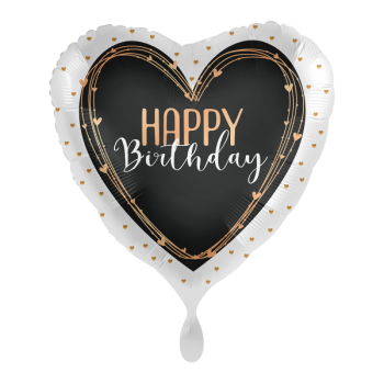 Ballon - Happy Birthday Elegant Hearts