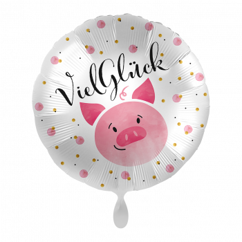 Ballon - Good Luck Piggy "Viel Glück"