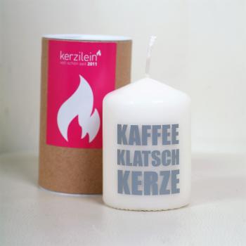 Flämmchen Kaffee Klatsch, Stumpenkerze klein 8 x 6 cm
