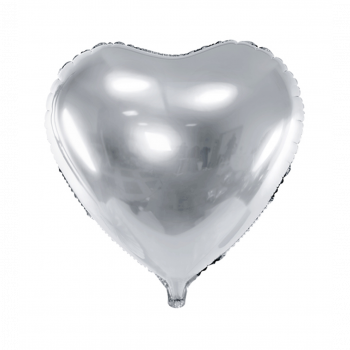 Ballon - Herz - Silber