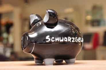 Sparschwein aus Keramik Schwarzgeld