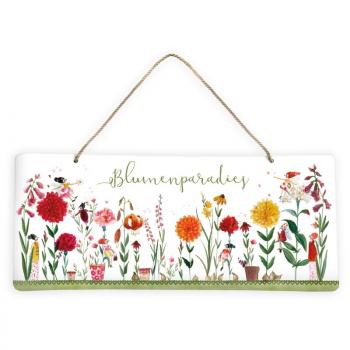 Blechschild Blumenparadies