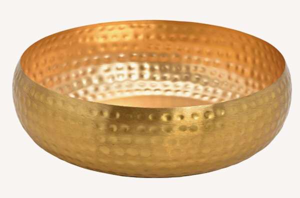 Deko Schale aus Metall Gold (B/H/T) 35x10x35cm