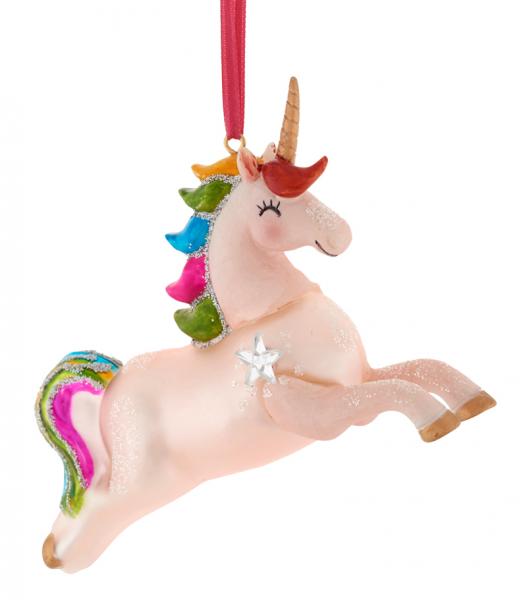 Hänger springendes Einhorn, rosa