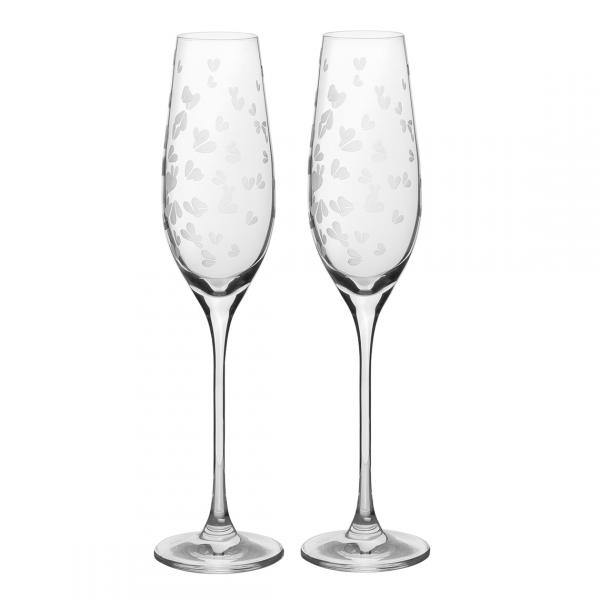 Sektglas Set "Herzen"