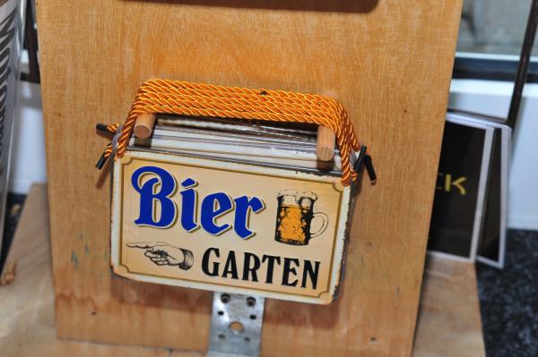 Blechschild Biergarten