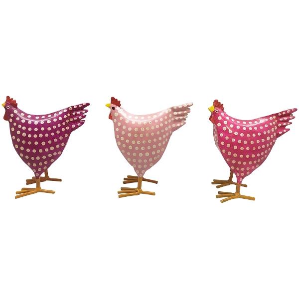 Huhn, bunt, Metall