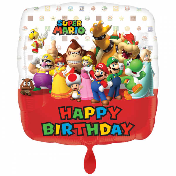 Ballon - Mario Bros Happy Birthday
