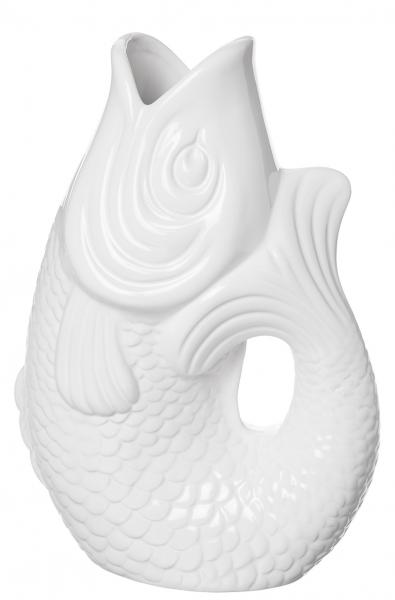 Monsieur Carafon, Fisch, Vase, S, weiß, 1,2 Liter