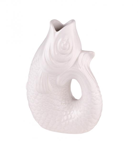 Monsieur Carafon, Fisch, Vase, XS, weiß, 0,2 Liter