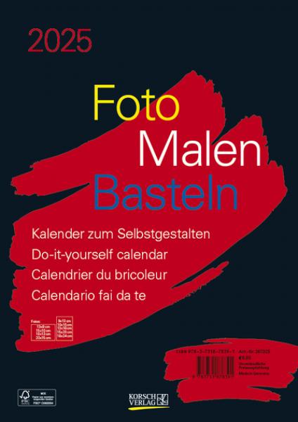 Foto-Malen-Basteln Bastelkalender A4 2025