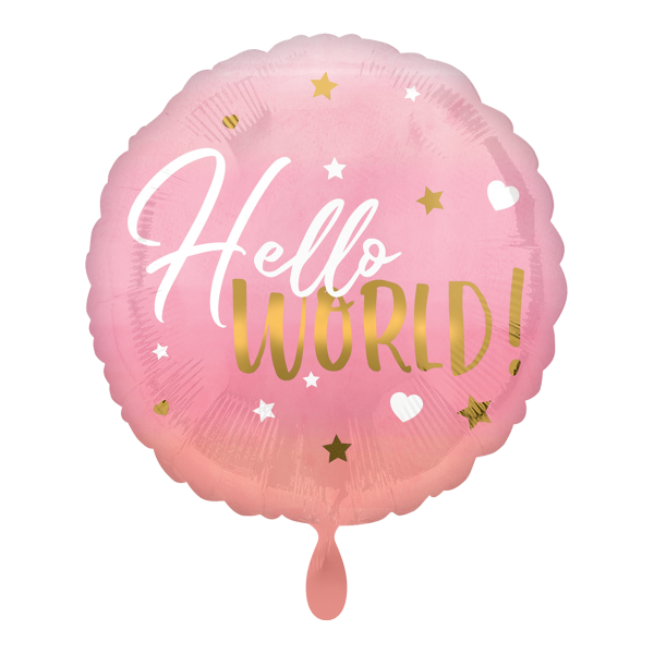 Ballon - Hello World pink