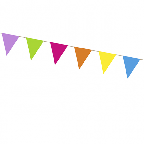 Wimpelgirlande - 1,15m - Bunt