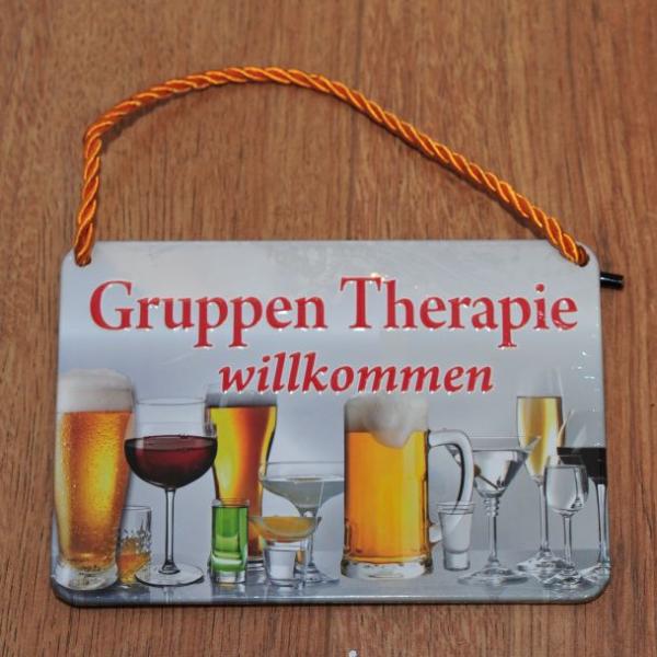 Blechschild Gruppen Therapie