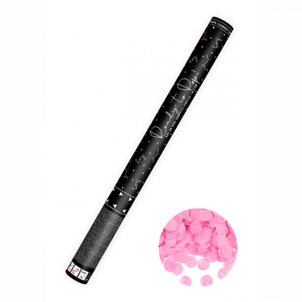 Boy or Girl Konfettikanone XL - 60cm - Ready to Pop - Rosa