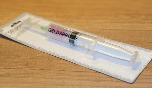 Geldgeschenk - Verpackung "Geldspritze"